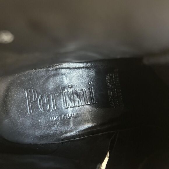 Pertini Boots Womens Sz 38 8 Leather Buckle Stud Ankle Western steampunk witchy - Picture 5 of 12